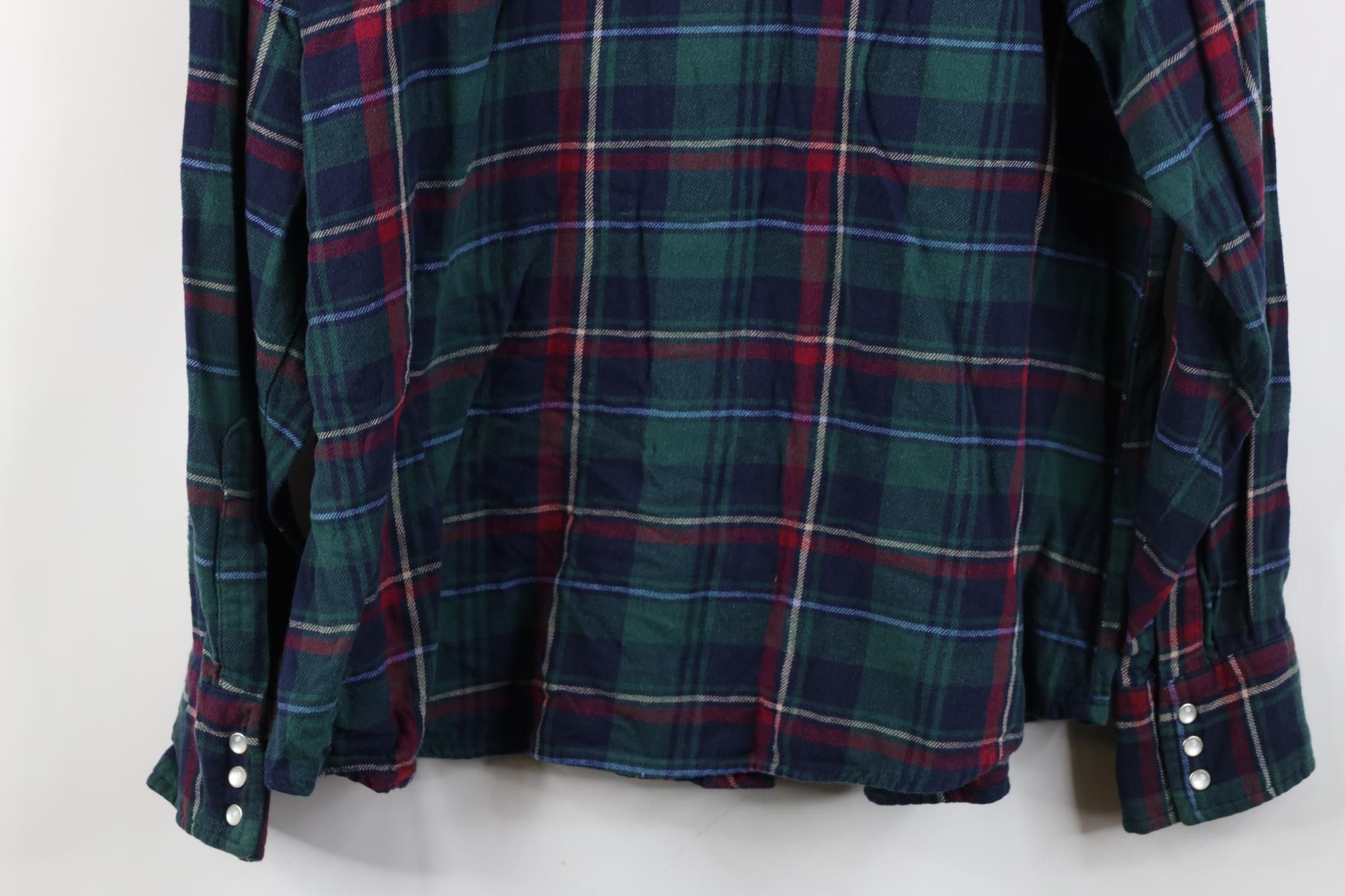 Wrangler Vintage 90s Wrangler Cowboy Rodeo Flannel Button Shirt Plaid Size US XL / EU 56 / 4 - 13 Thumbnail