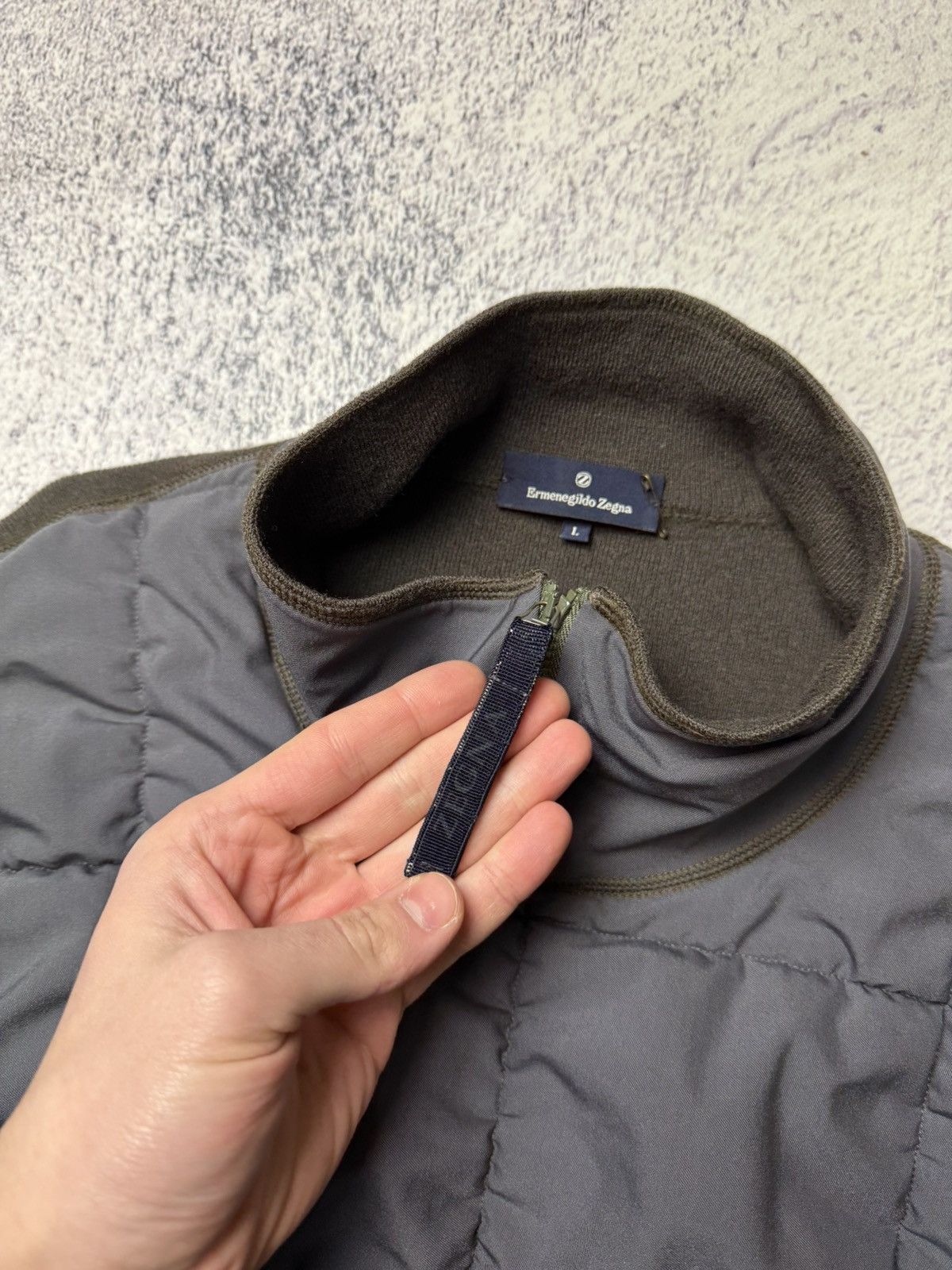 Ermenegildo Zegna Mens Ermenegildo Zegna Hybrid 1/4 zip fleece Size US L / EU 52-54 / 3 - 5 Thumbnail