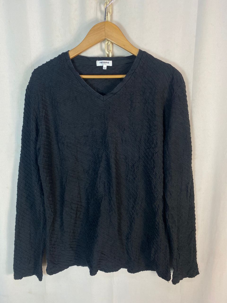 Japanese Brand Unisex 🔥 renoma homme long sleeve vneck shirt Size L / US 10 / IT 46 - 1 Thumbnail
