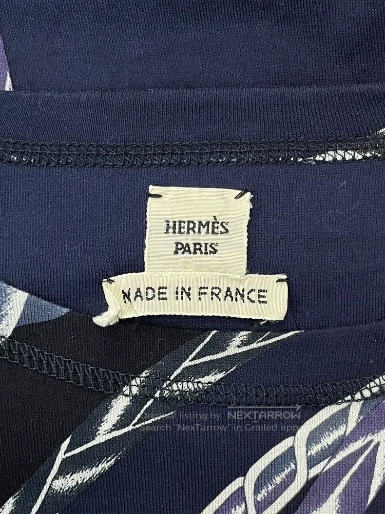 Hermes Hermes Blue and Black Chain Printed Short Sleeve T-Shirt Size XXS / US 00 / IT 34 - 3 Thumbnail
