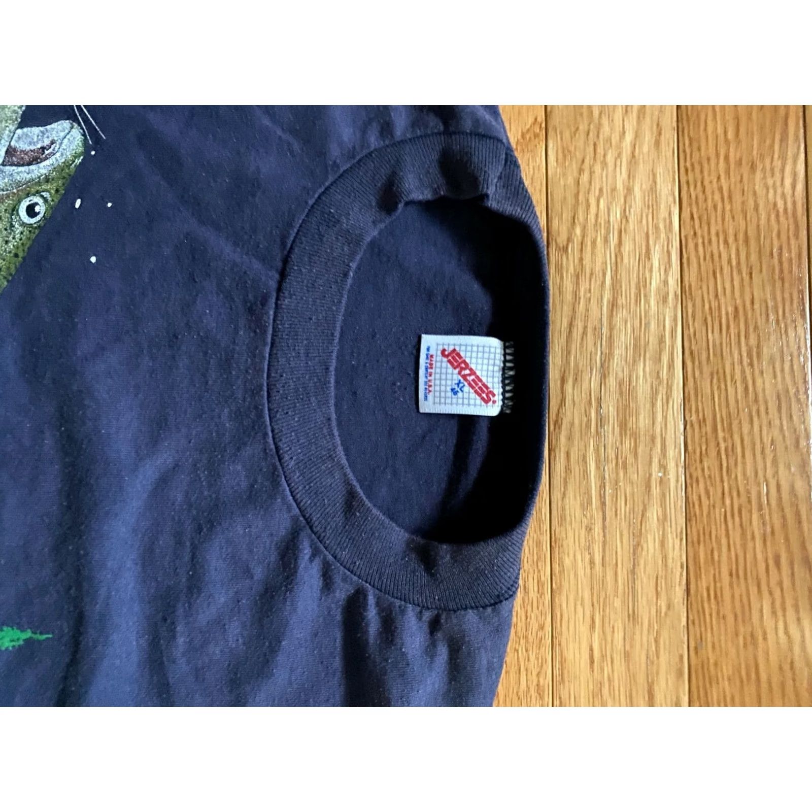 Habitat VTG 80s Habitat Fish Nature T Shirt XL Black Short Sleeve Graphic Tee Mens 1989 Size US XL / EU 56 / 4 - 4 Thumbnail