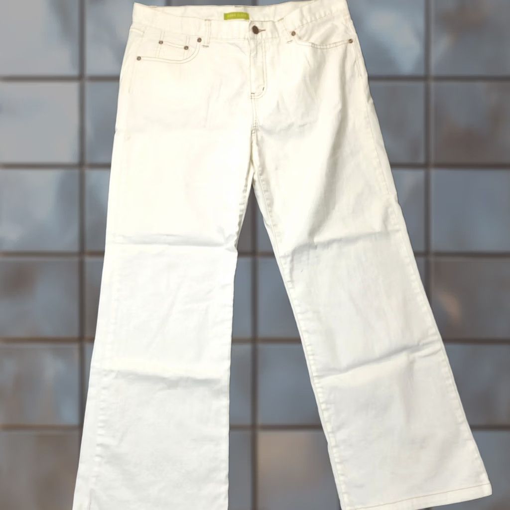 Denime Sigrid Olsen Womens Jeans Size 14 White Stretch Denim Jeans Capsule Minimalist 14 White Jeans Womens Mens Size 36" / US 14 / IT 50 - 1 Thumbnail
