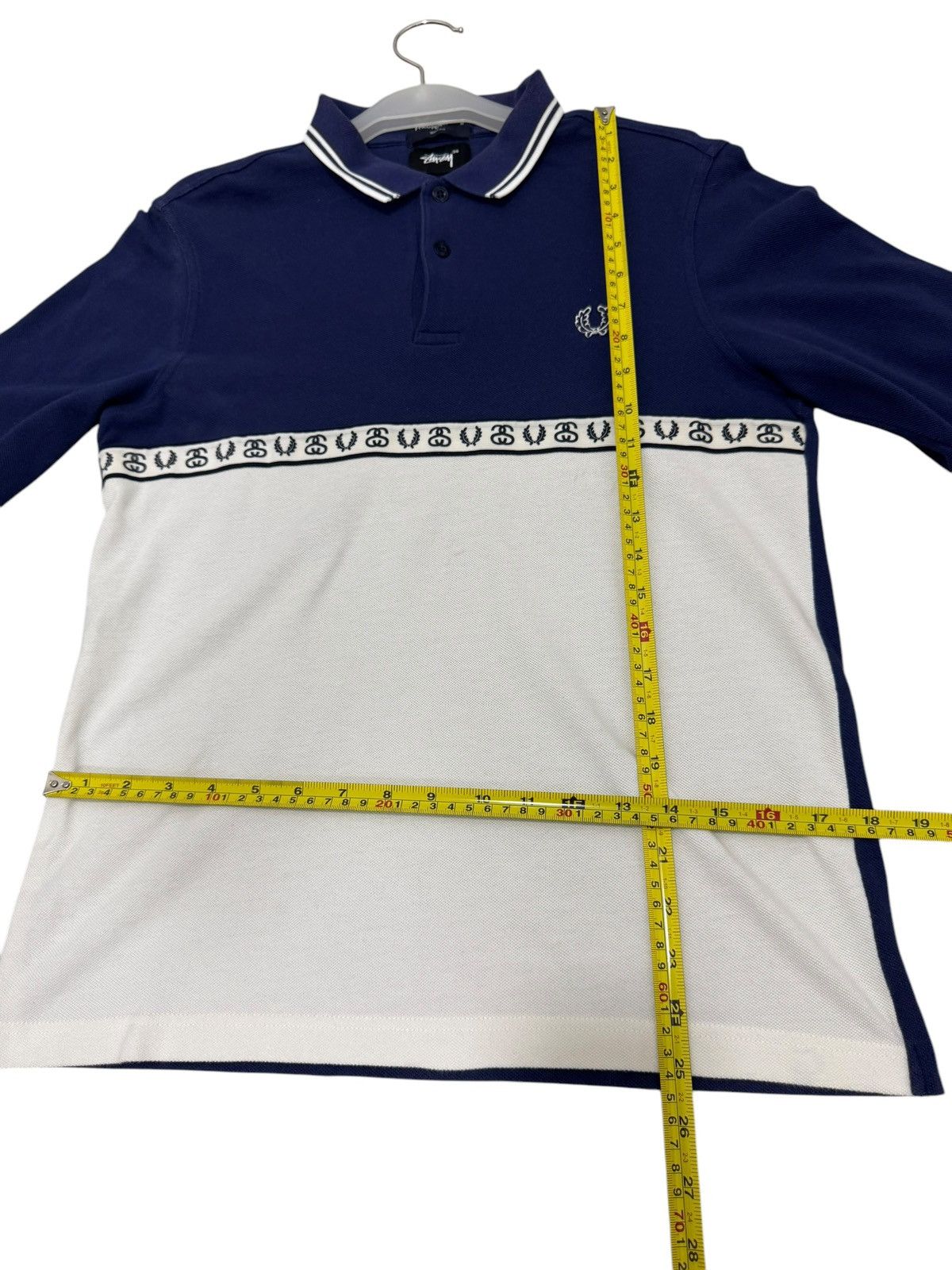 Fred Perry × Stussy FRED PERRY X STUSSY LONGSLEEVE SIDE TAPE POLO TEE 2015 Size US XS / EU 42 / 0 - 3 Thumbnail