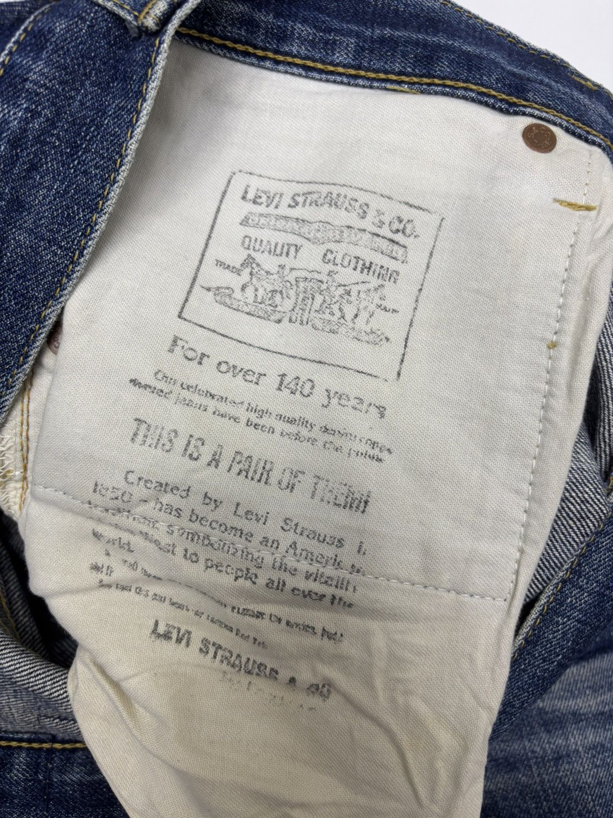 Junya Watanabe × Levi's Vintage Levis Big E Redline Selvedge Jeans Distressed Denim Size US 32 / EU 48 - 15 Thumbnail