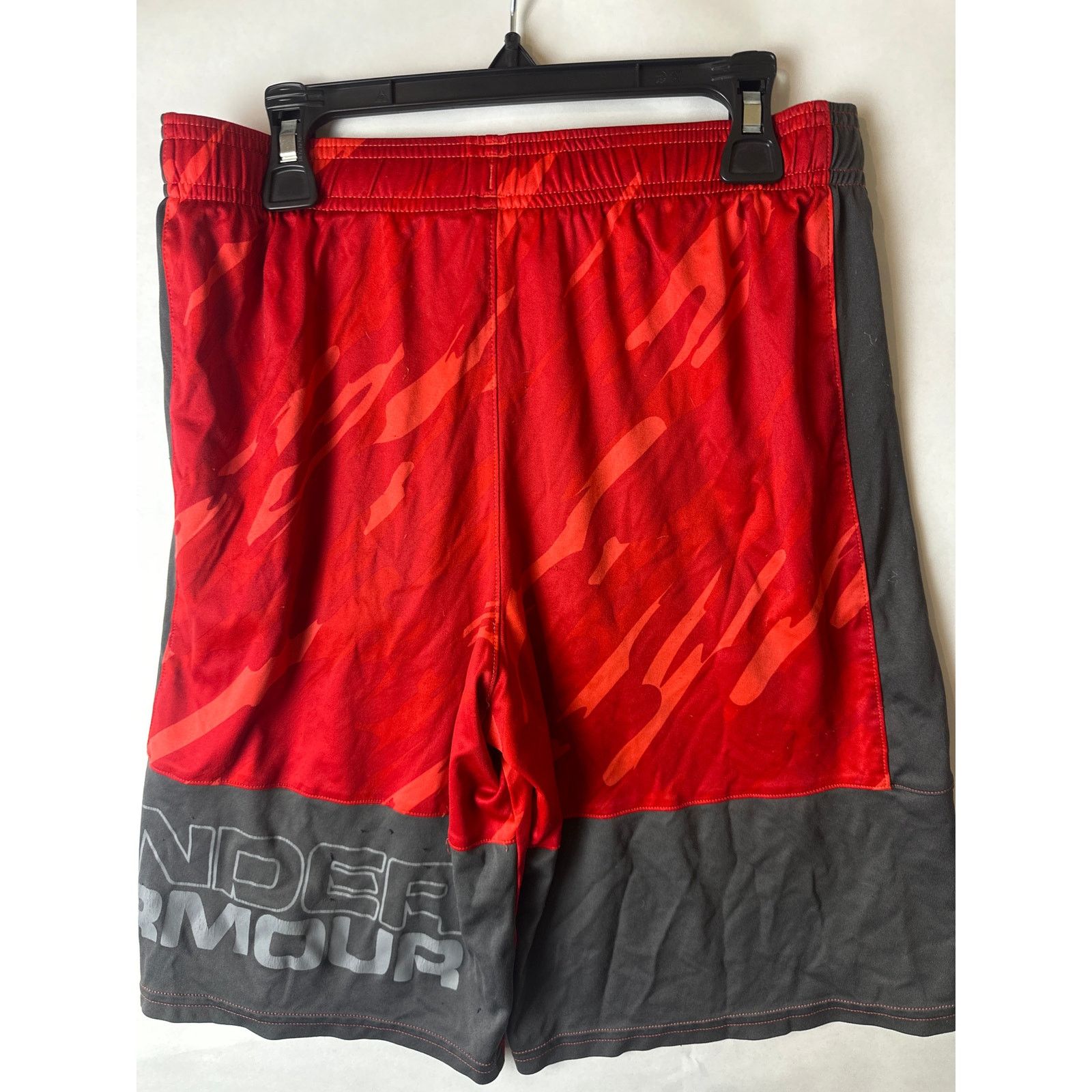Under Armour Under Armour Boys Size Large Shorts Red Grey New Loose Fit Size ONE SIZE - 5 Thumbnail
