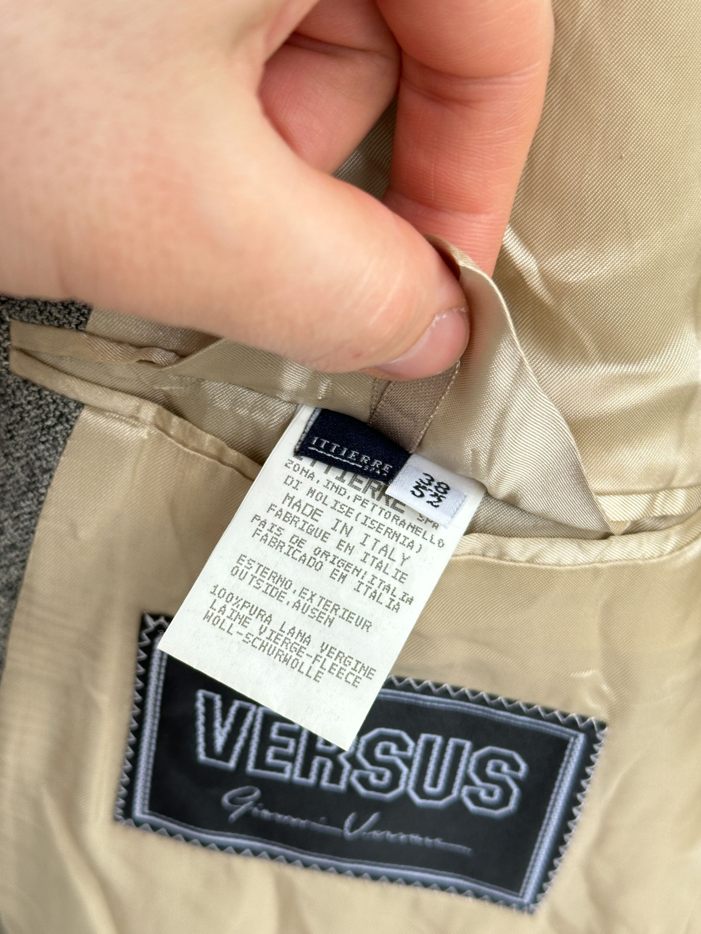 Versace Vintage Versus Gianni Versace Wool Blazer Jacket Size 38R - 11 Thumbnail