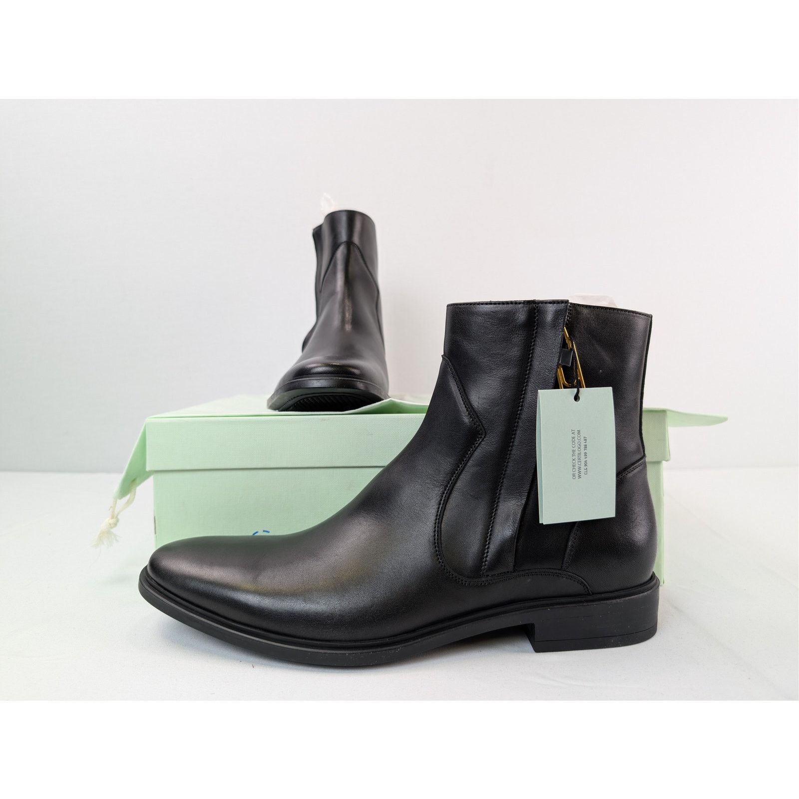 Off-White o1rshd1 Chelsea Zip Boots in Black 44 Size US 11 / EU 44 - 19 Thumbnail