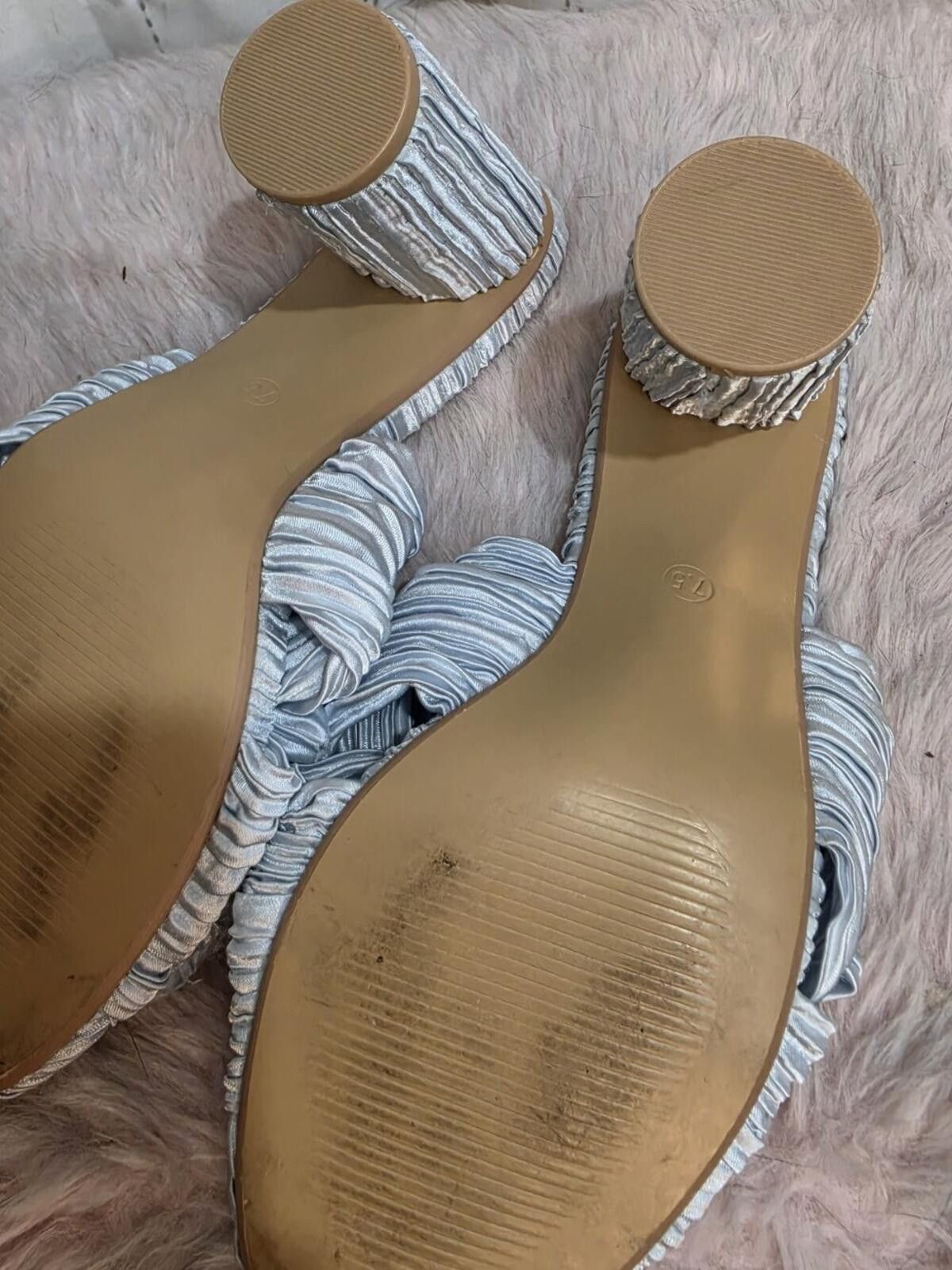Other Blue Bow Heels Size US 7.5 / IT 37.5 - 4 Thumbnail