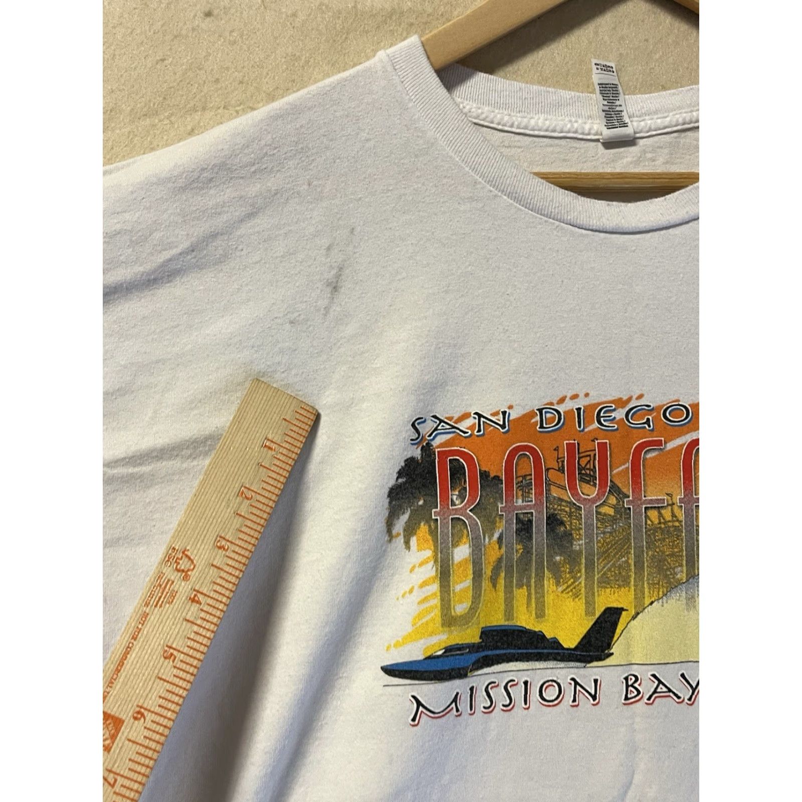 Vintage VINTAGE Alstyle Apparel & Activewear T-Shirt Mens 2XL White California San Diego Bay-fair Graphic Crew Neck Short Sleeve Cotton Solid Size US XXL / EU 58 / 5 - 6 Thumbnail