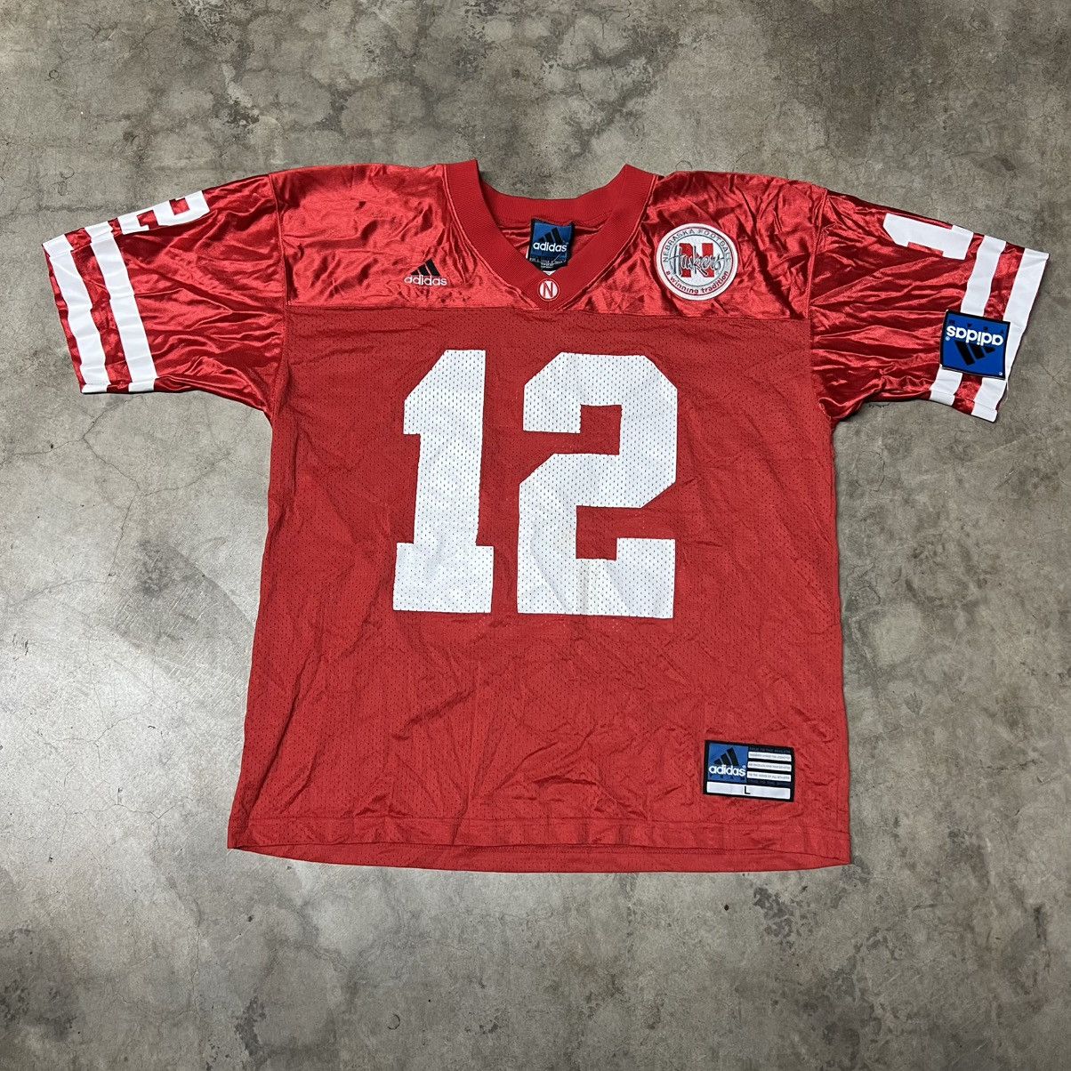 Adidas × Vintage Vintage 90’s NCAA Nebraska Huskers Adidas Football Jersey Size US L / EU 52-54 / 3 - 3 Thumbnail
