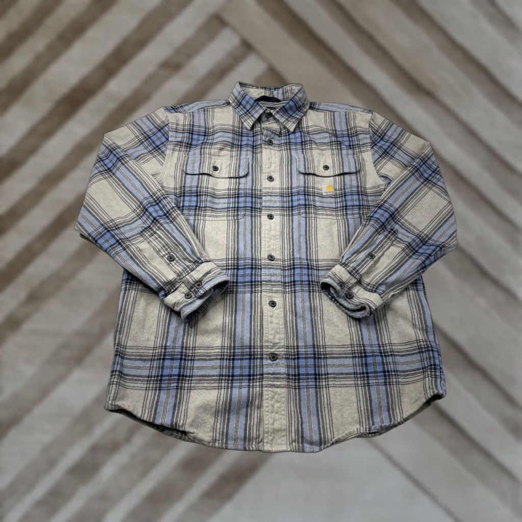 Carhartt Carhartt Shirt Plaid Men Medium M Heavyweight Flannel Long Sleeve Button-Up Pockets Multicolor 105947 Size US M / EU 48-50 / 2 - 1 Thumbnail