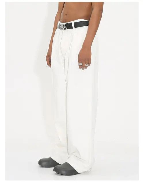 VIBE White Baggy Denim Jeans Size US 30 / EU 46 - 2 Thumbnail