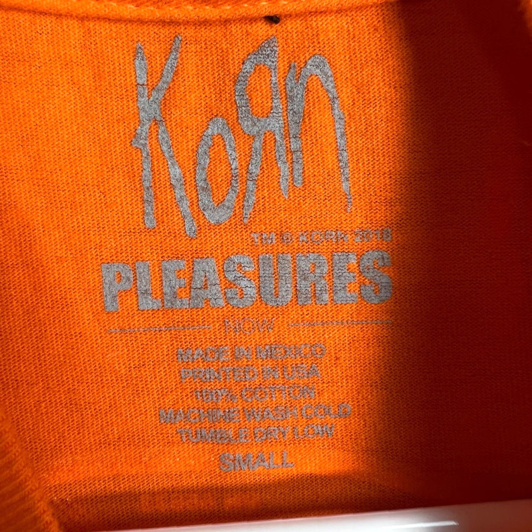 Pleasures VINTAGE Korn T-Shirt Shirt Adult Small Orange 100% Cotton 2018 Graphic Tee Mens Size US S / EU 44-46 / 1 - 3 Thumbnail