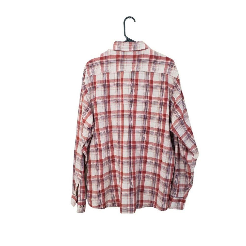 Designer CT469 Wrangler Jean's Men's Red & White Plaid Shirt XL Size US XL / EU 56 / 4 - 3 Thumbnail