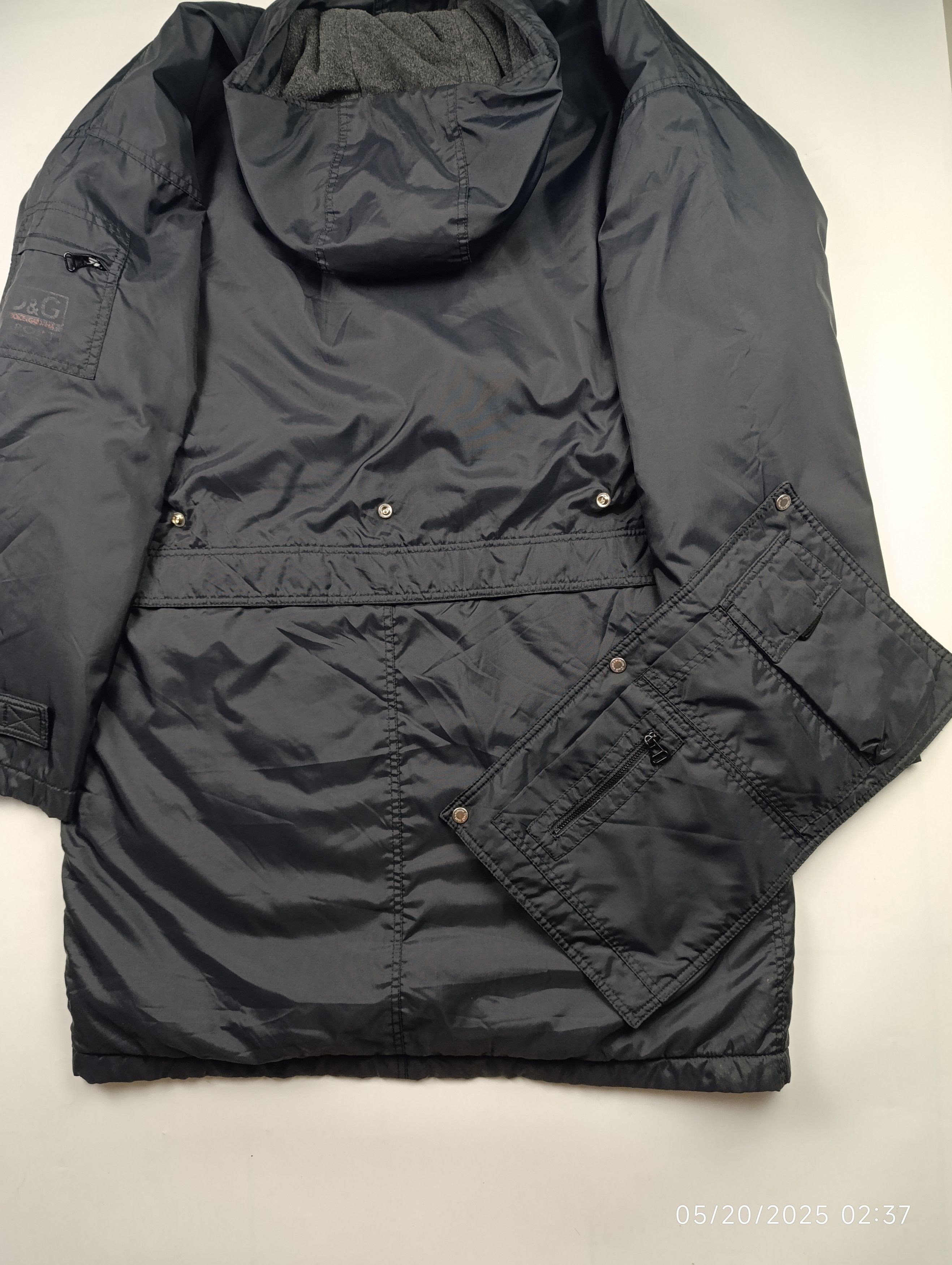 Dolce & Gabbana DOLCE AND GABBANA NYLON LONG JACKET DETACHABLE POCKET Size US L / EU 52-54 / 3 - 14 Thumbnail