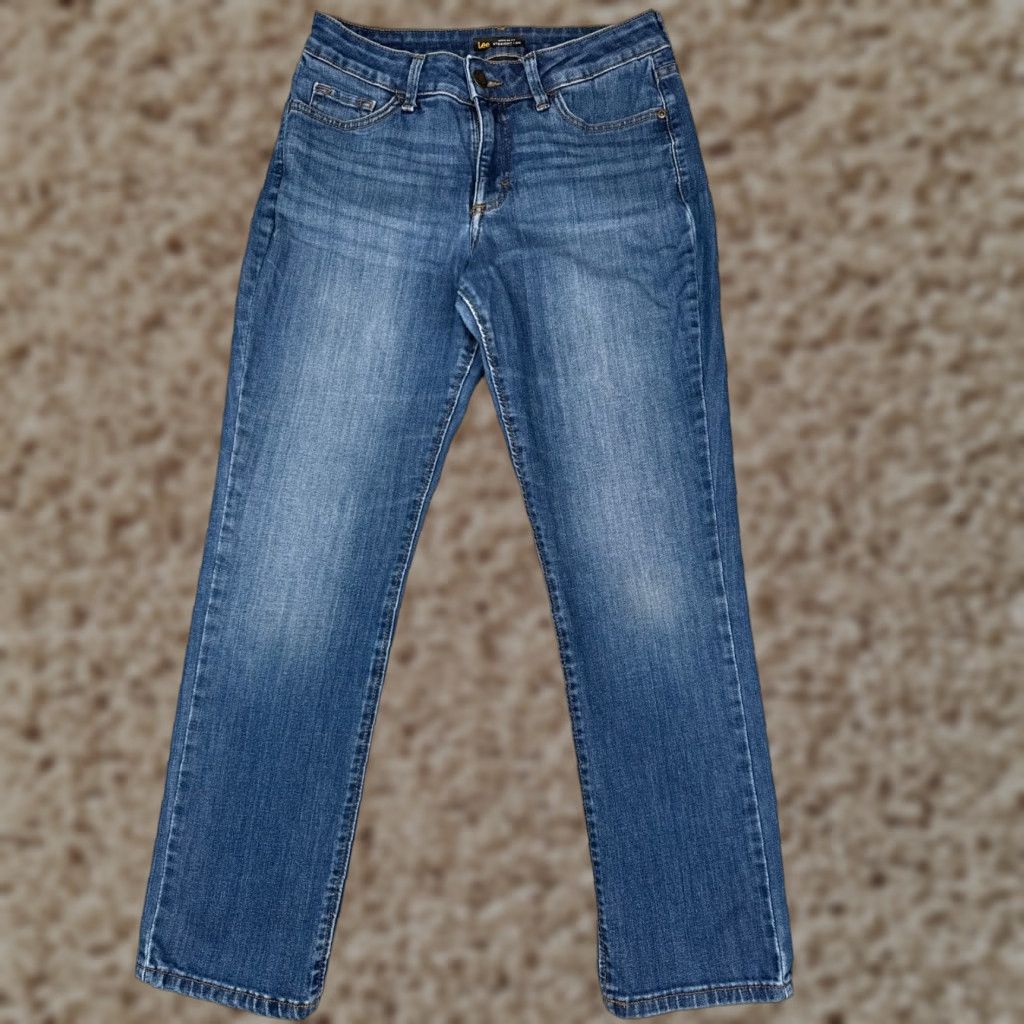 Lee Lee Jeans Women Regular Jeans 28x29 Blue Denim Mid Rise 28 Waist 29 Inseam 5-Pocket USA 90s Size 28" / US 6 / IT 42 - 1 Thumbnail