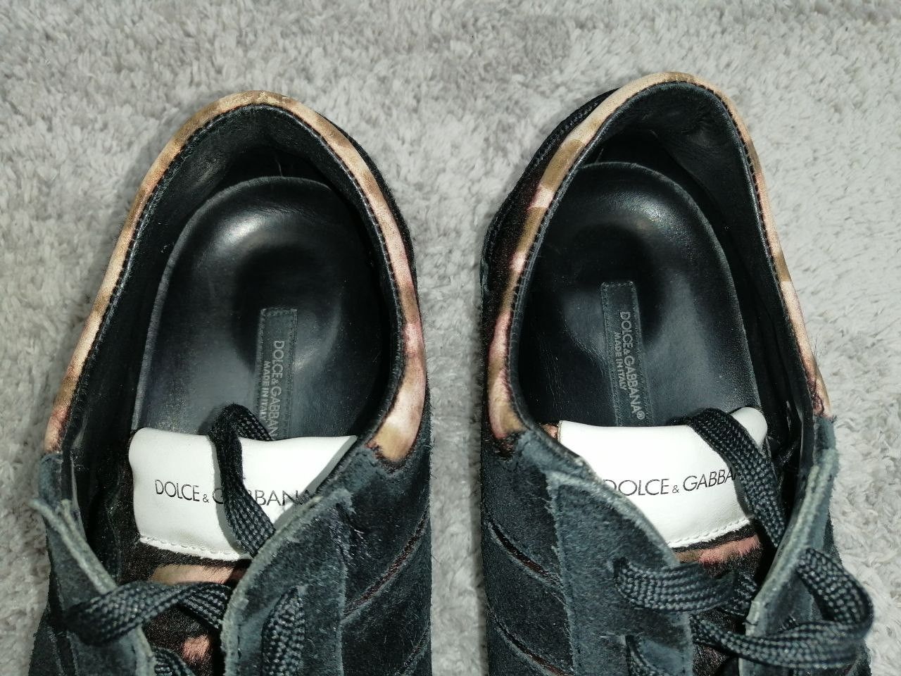 Dolce & Gabbana Suede Pony Fur Sneakers Black Size US 8 Size US 8 / EU 41 - 8 Thumbnail