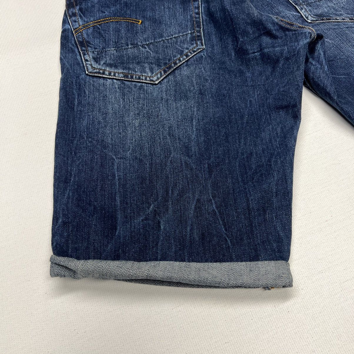 G-Star G Star Raw Jeans Shorts Blue 3301 Tapered Denim Faded Washed Size US 30 / EU 46 - 12 Thumbnail