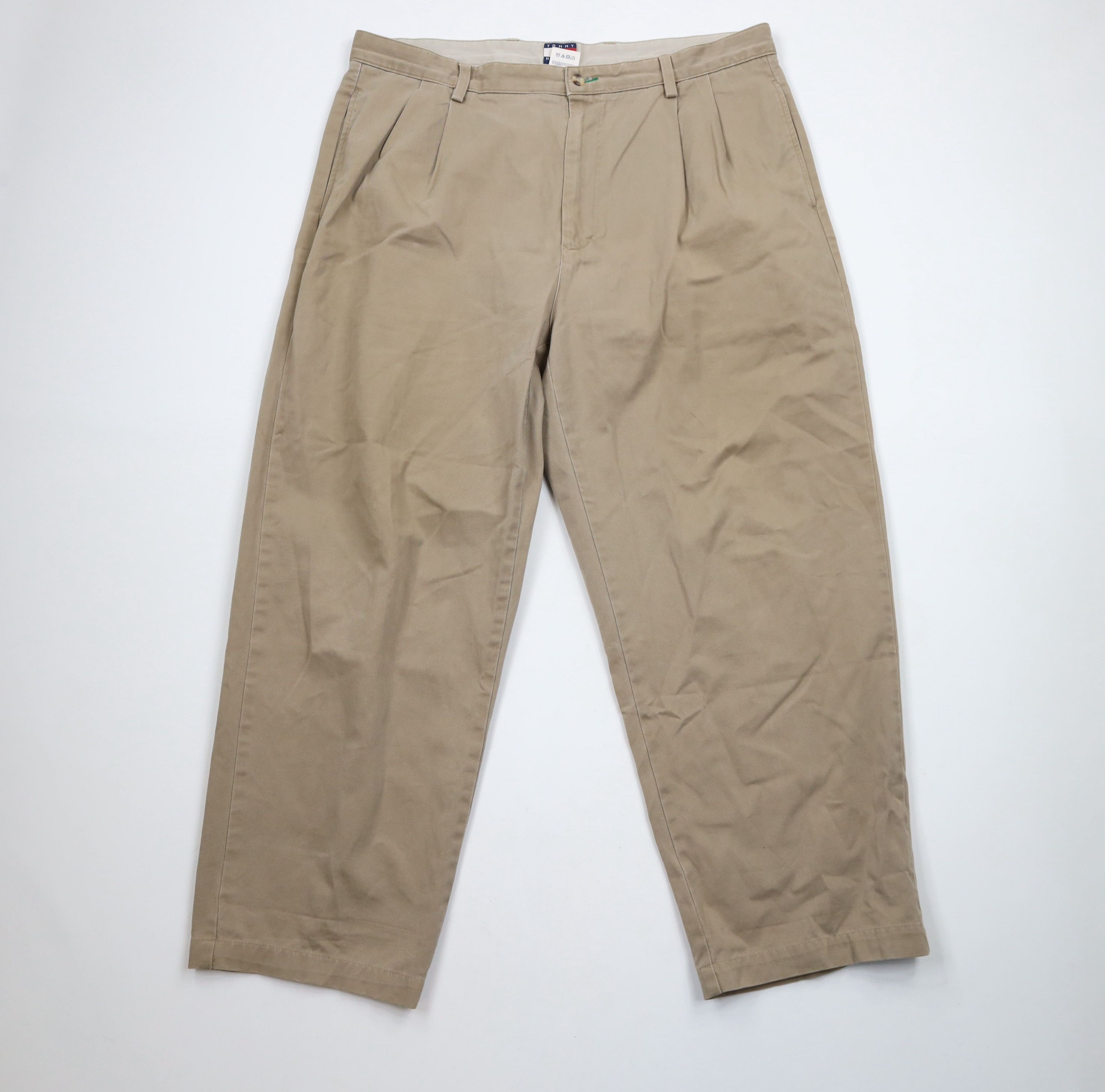 Tommy Hilfiger × Vintage Vintage 90s Tommy Hilfiger Pleated Wide Leg Chino Pants Size US 40 / EU 56 - 1 Thumbnail