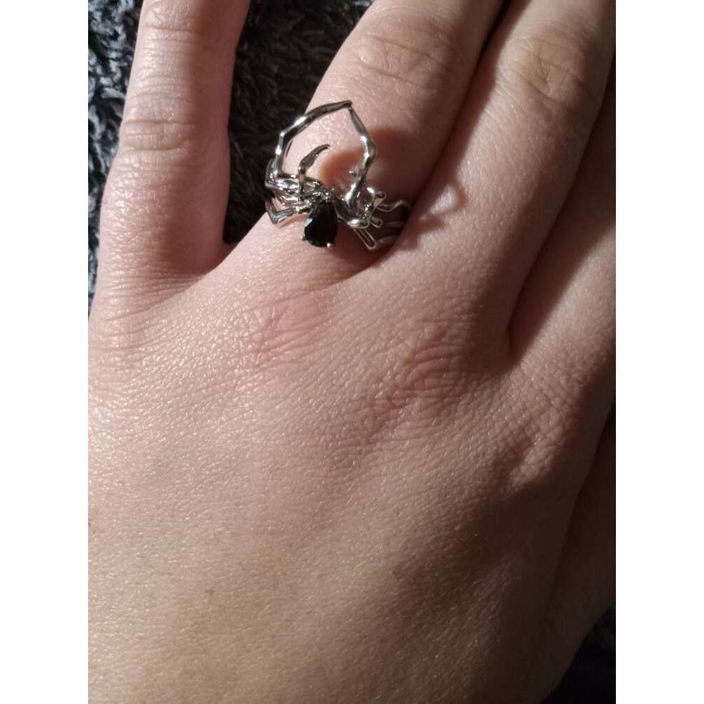 Other Wicked Silk Gothic Silver Arachnid Spider Ring Sz 6 and UP Size ONE SIZE - 1 Thumbnail