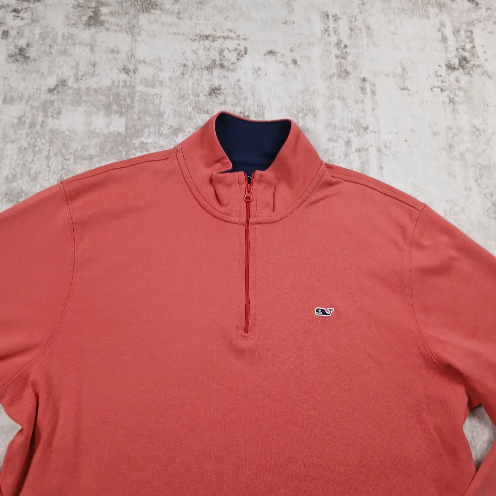Vineyard Vines Vineyard Vines 1/4 Zip Pullover Mens M Peach Pink Casual Activewear Golf Walking Regular Size Pink Size US M / EU 48-50 / 2 - 2 Thumbnail