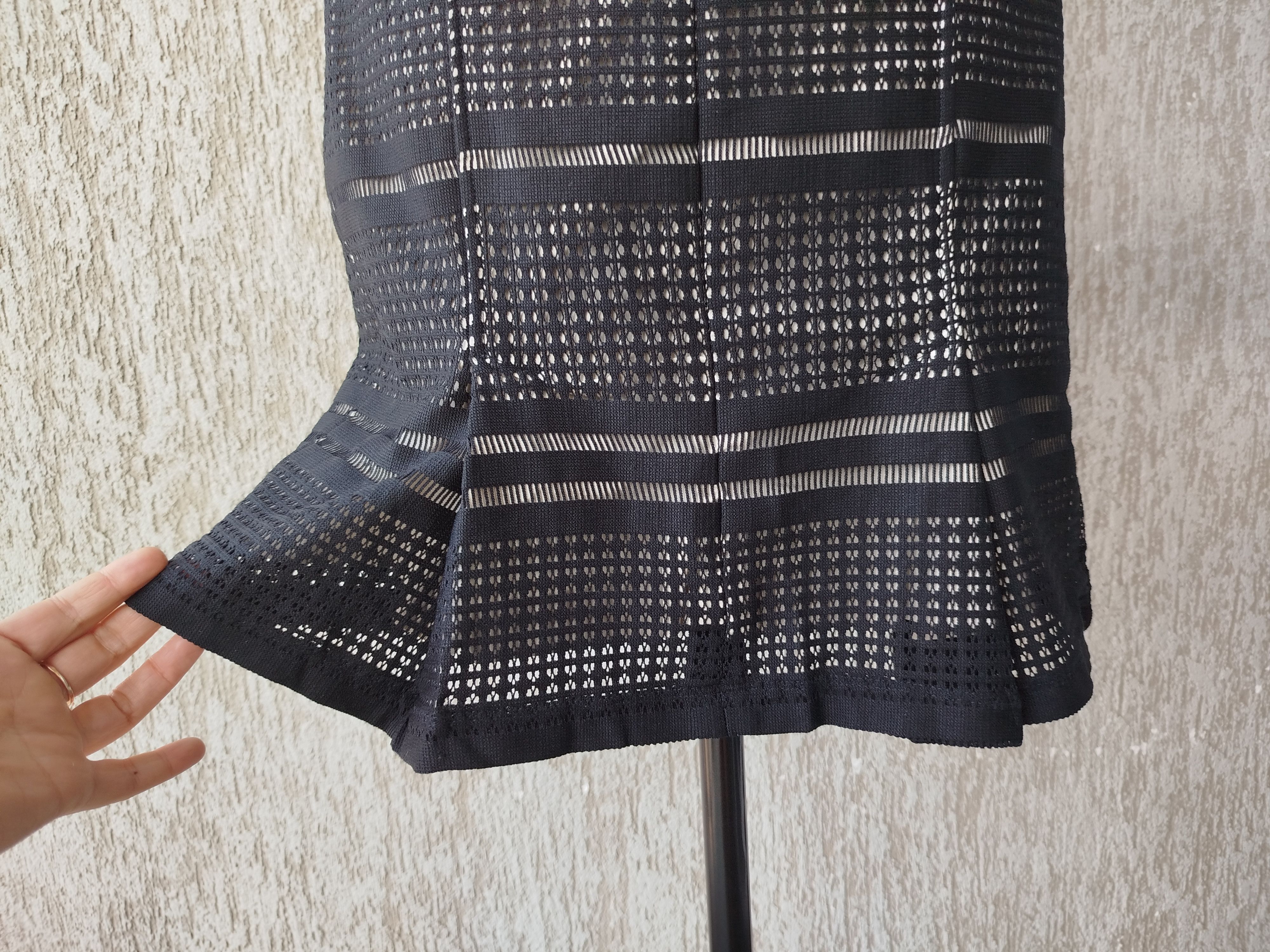 Jean Paul Gaultier Save The Queen Dress Pencil Textured Mesh Zip Size L Size L / US 10 / IT 46 - 7 Thumbnail