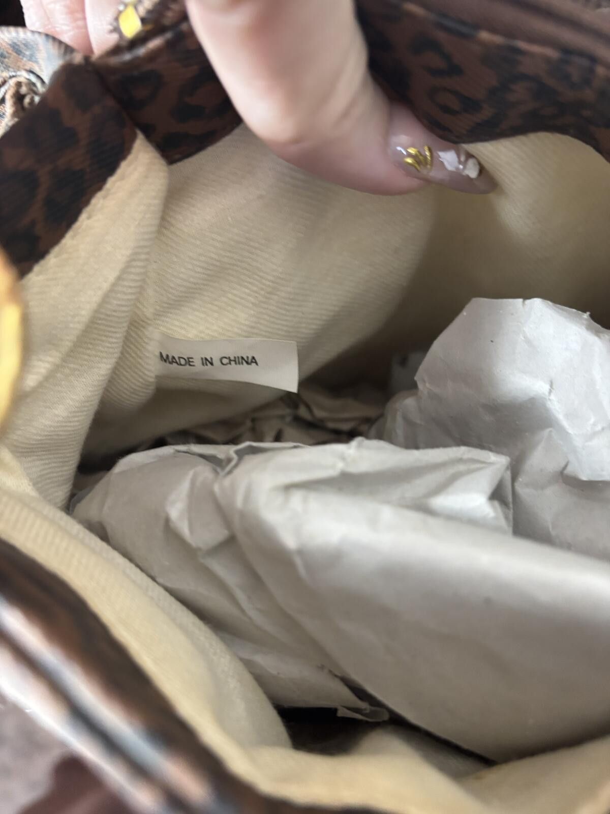 The Unbranded Brand Woven Y2K Forest Fairy Patchwork Bag Leopard Print Accents Size ONE SIZE - 11 Thumbnail