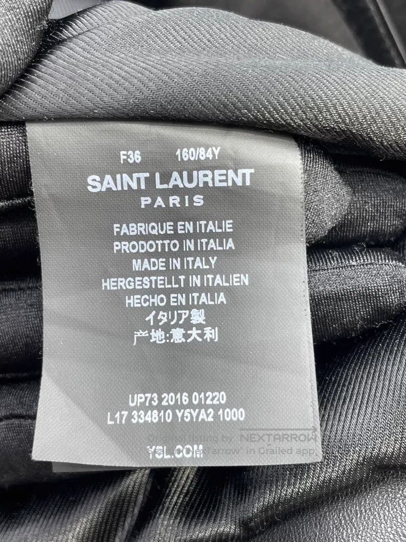 Saint Laurent Paris Saint Laurent Paris Black leather biker jacket Size XS / US 0-2 / IT 36-38 - 8 Thumbnail