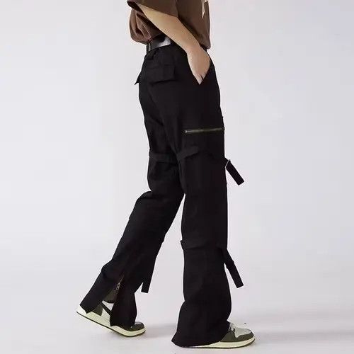 image of Vintage Punk Pants With Drawstrings in Black, Men's (Size 30)