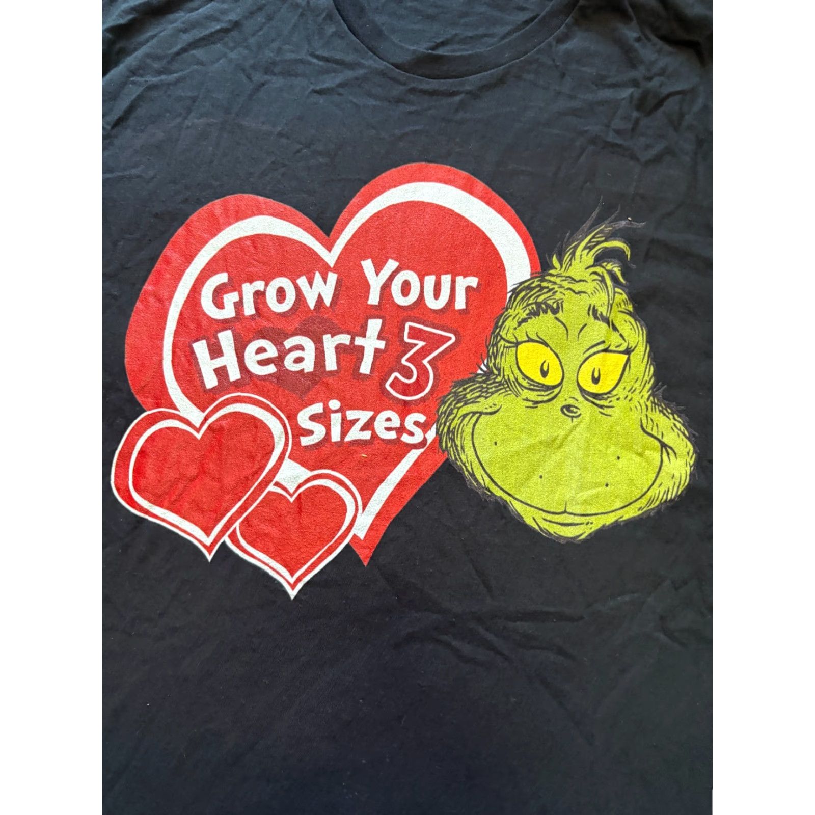 Vintage Dr. Seuss The Grinch Tee Shirt Womens Large Black Grow Your Heart 3 Sizes Size L / US 10 / IT 46 - 2 Thumbnail