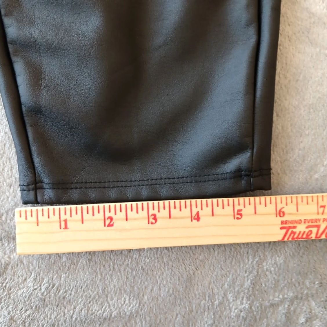Vintage Lane Bryant Pants Womens Size 26/28 Black Faux Leather Skinny Ankle Pull On Size 26" / US 2 / IT 38 - 6 Thumbnail