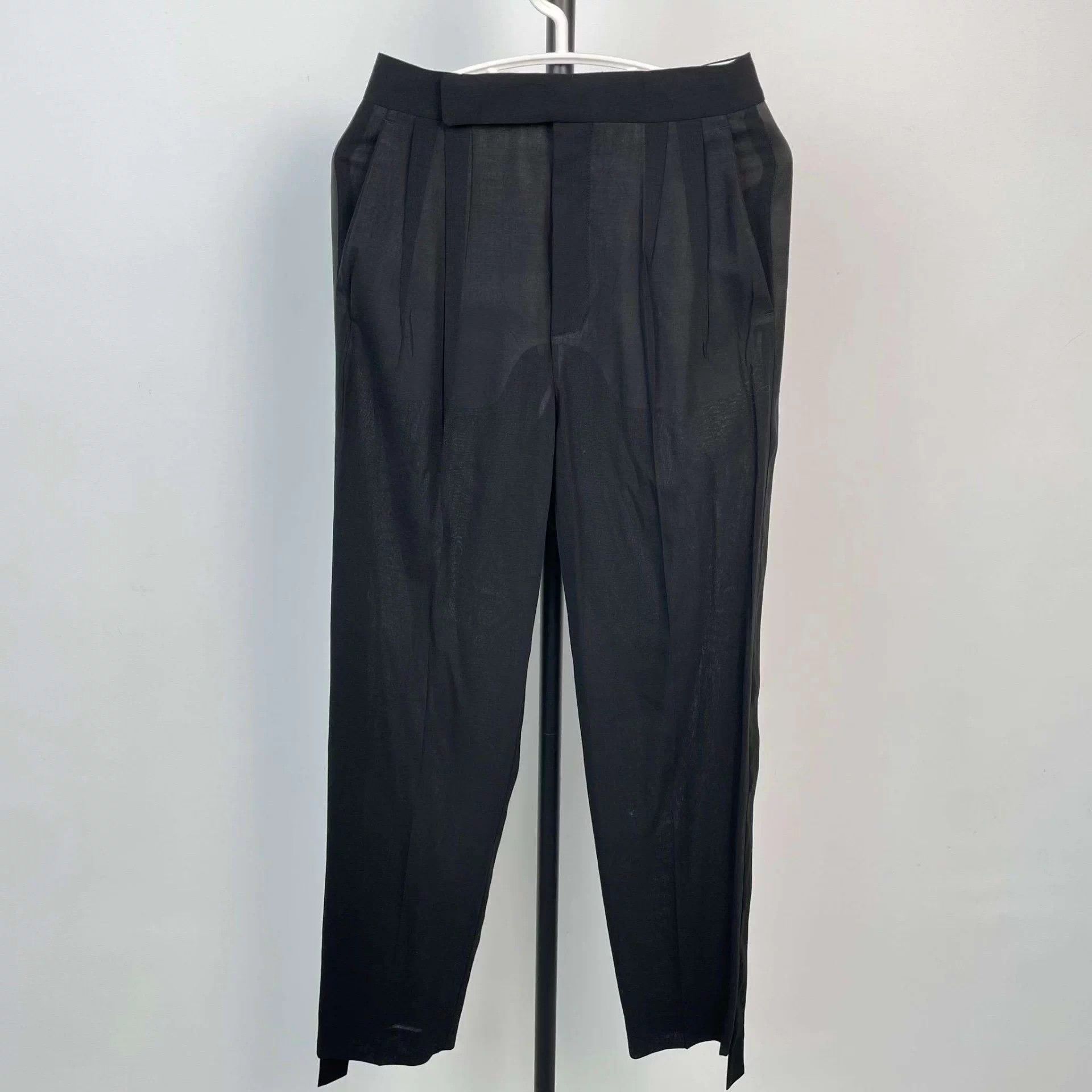 Celine Celine silk pants 36 black VZZLZ09 Size 26" / US 2 / IT 38 - 1 Thumbnail