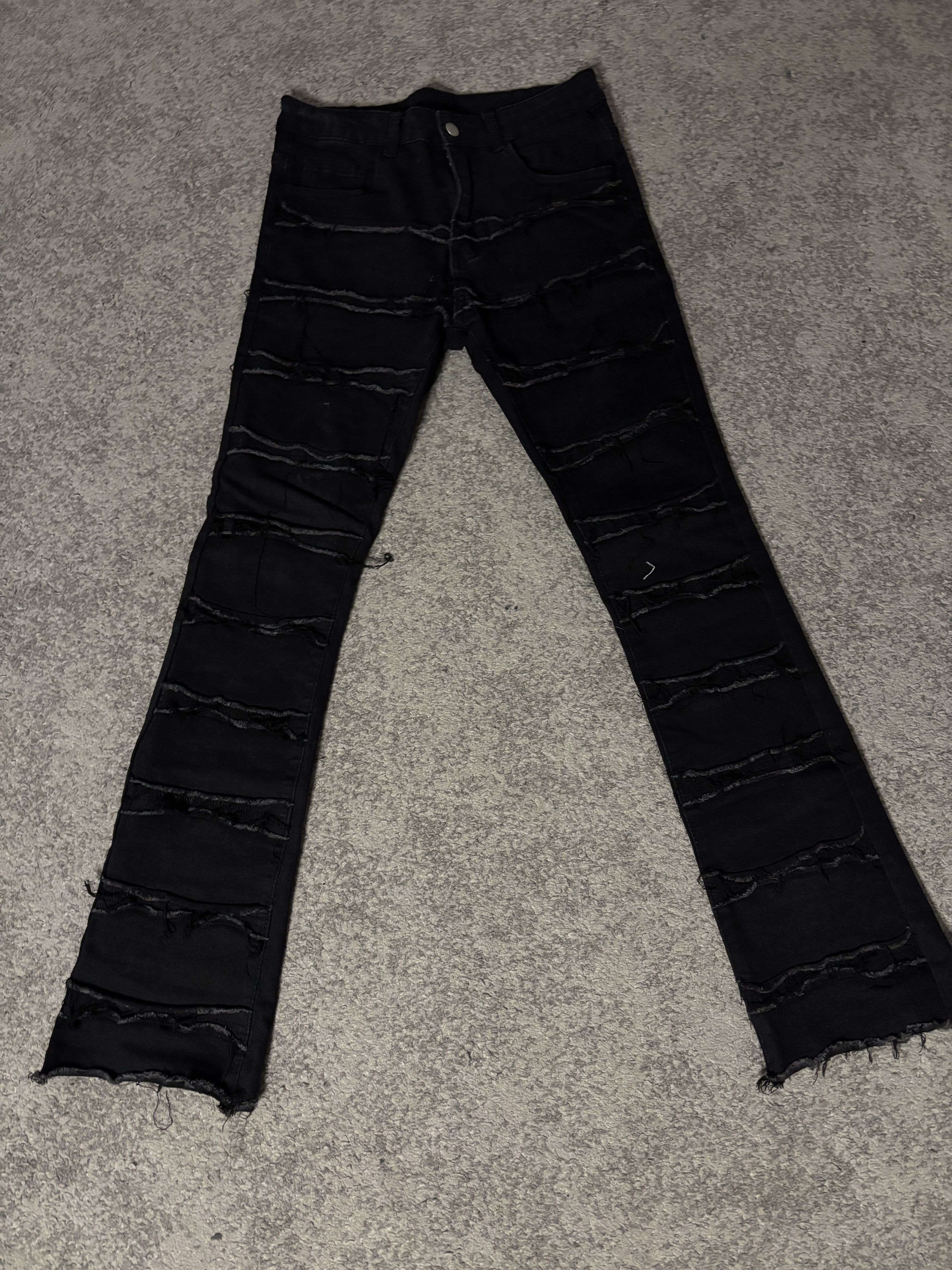 Other Flare Jeans Black Disstressed Size US 28 / EU 44 - 1 Thumbnail