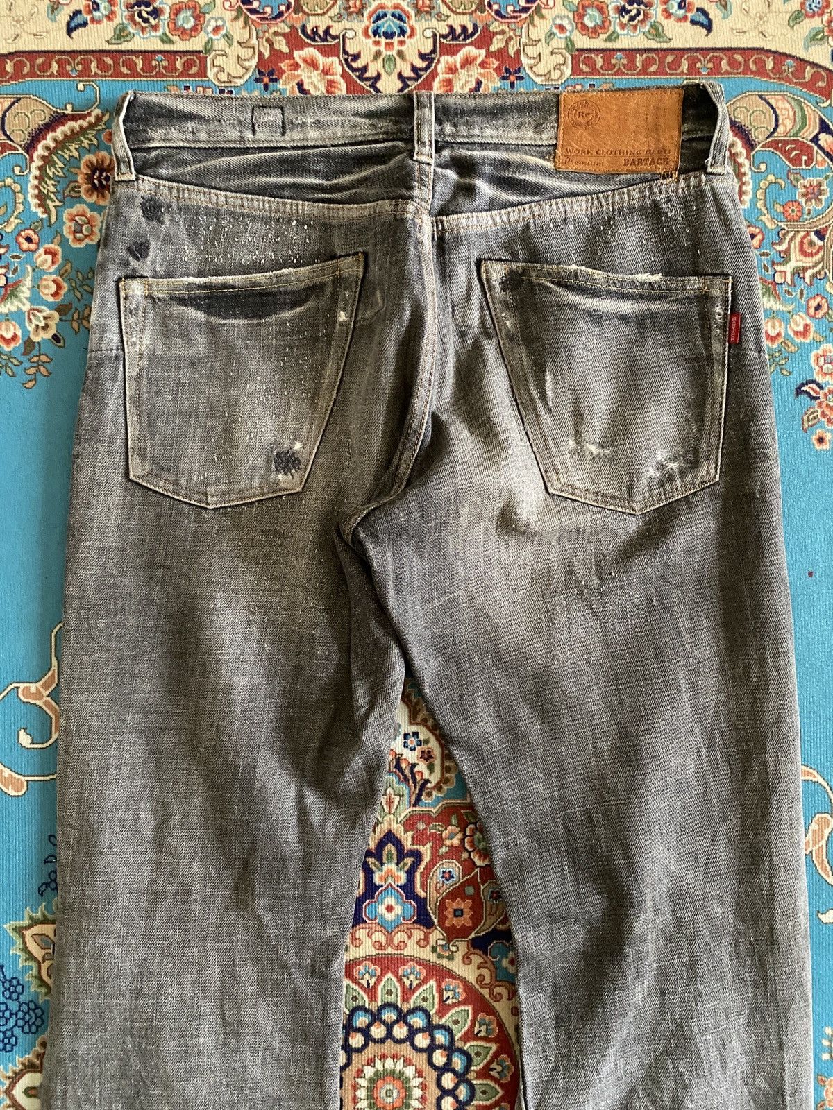 Japanese Brand Japanese Brand Bartack Distressed Denim Size US 31 - 9 Thumbnail