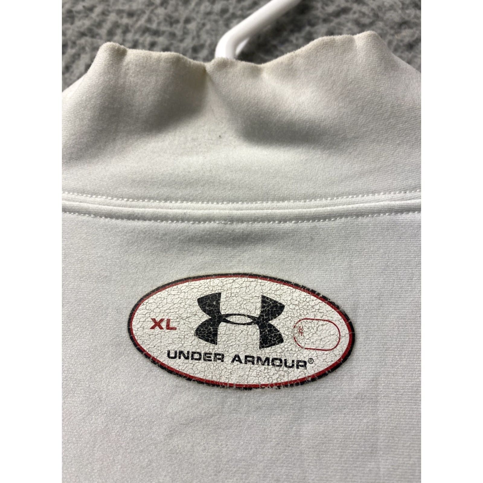 Under Armour VINTAGE Under Armour Women's Athletic Compression Mock Neck Shirt XL White Activewear Size XL / US 12-14 / IT 48-50 - 7 Thumbnail