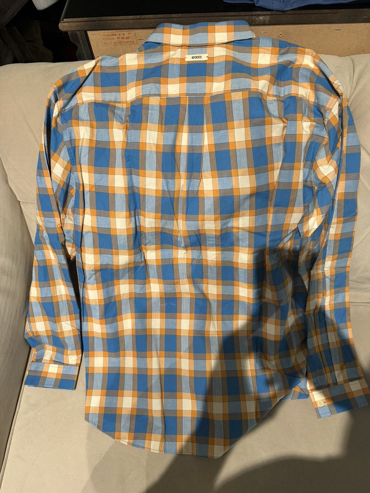 Gucci Gucci Check/Tartan Button Up Size US L / EU 52-54 / 3 - 2 Thumbnail