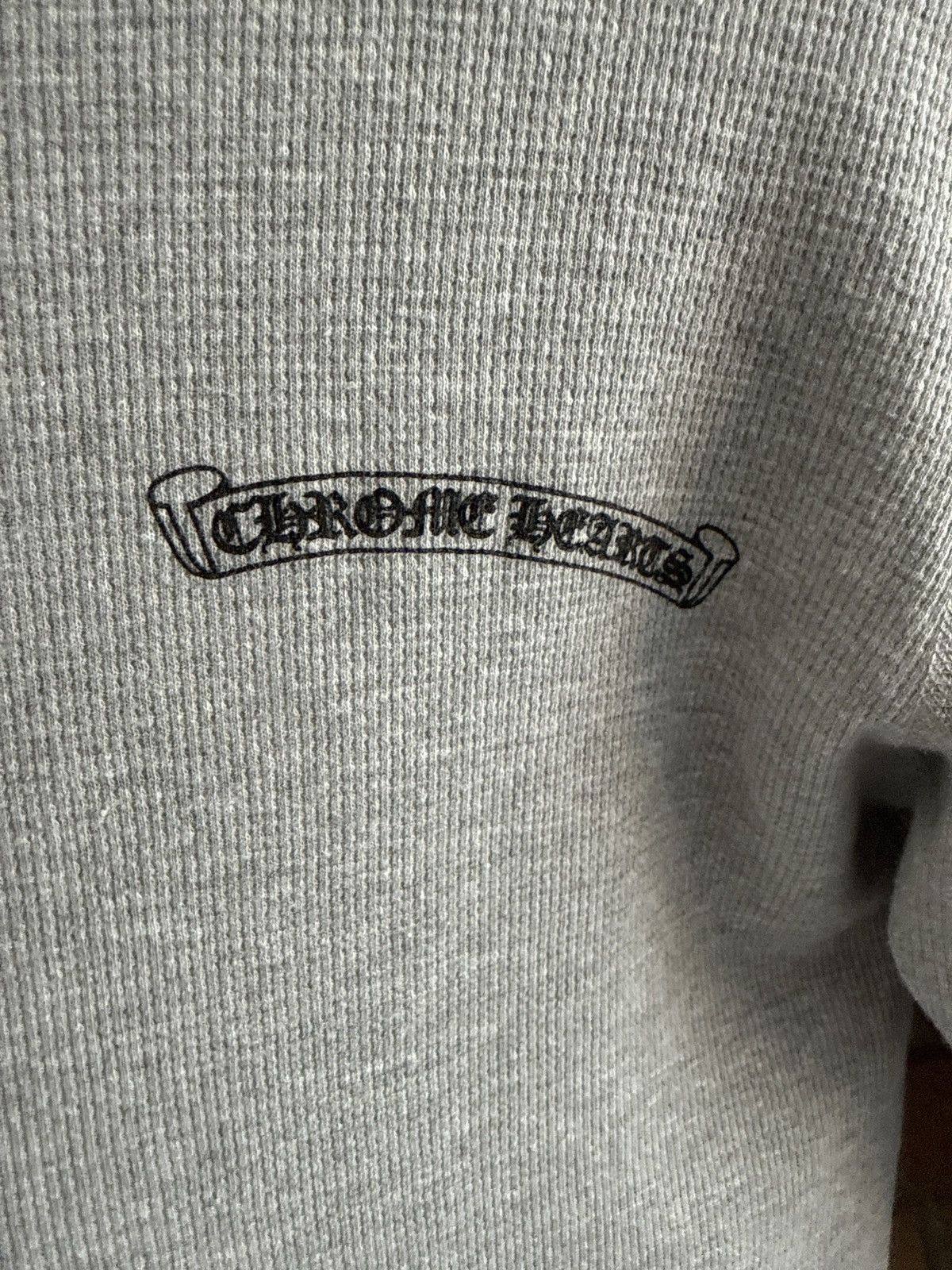 Chrome Hearts Chrome Hearts Scroll Logo Long-Sleeve Thermal T-Shirt 'Grey' Size US M / EU 48-50 / 2 - 3 Thumbnail