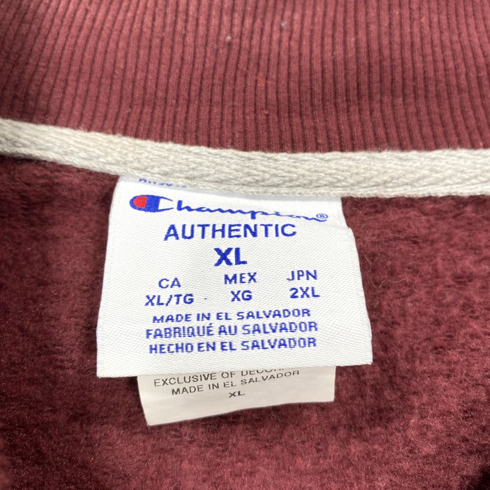 Champion Champion Jacket Mens XL Maroon Black Full Zip Raglan Sweatshirt Authentic Size US XL / EU 56 / 4 - 2 Thumbnail