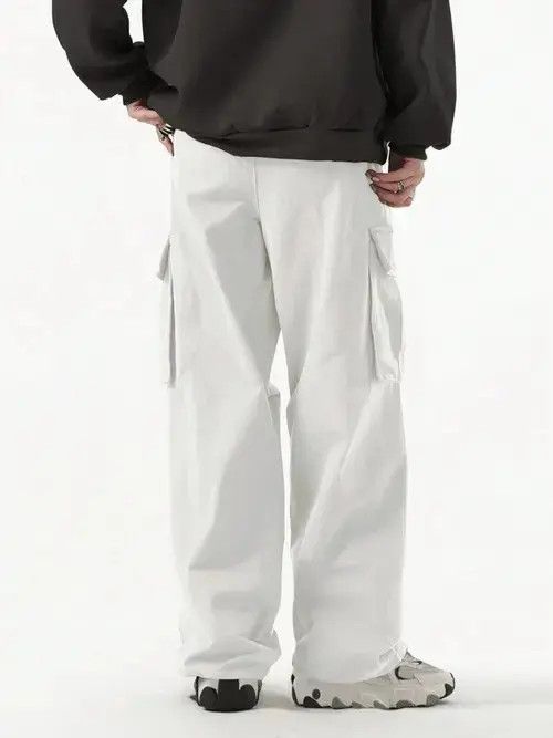 Jean Washed Distressed Cargo Loose Fit Pants Size US 32 / EU 48 - 7 Thumbnail