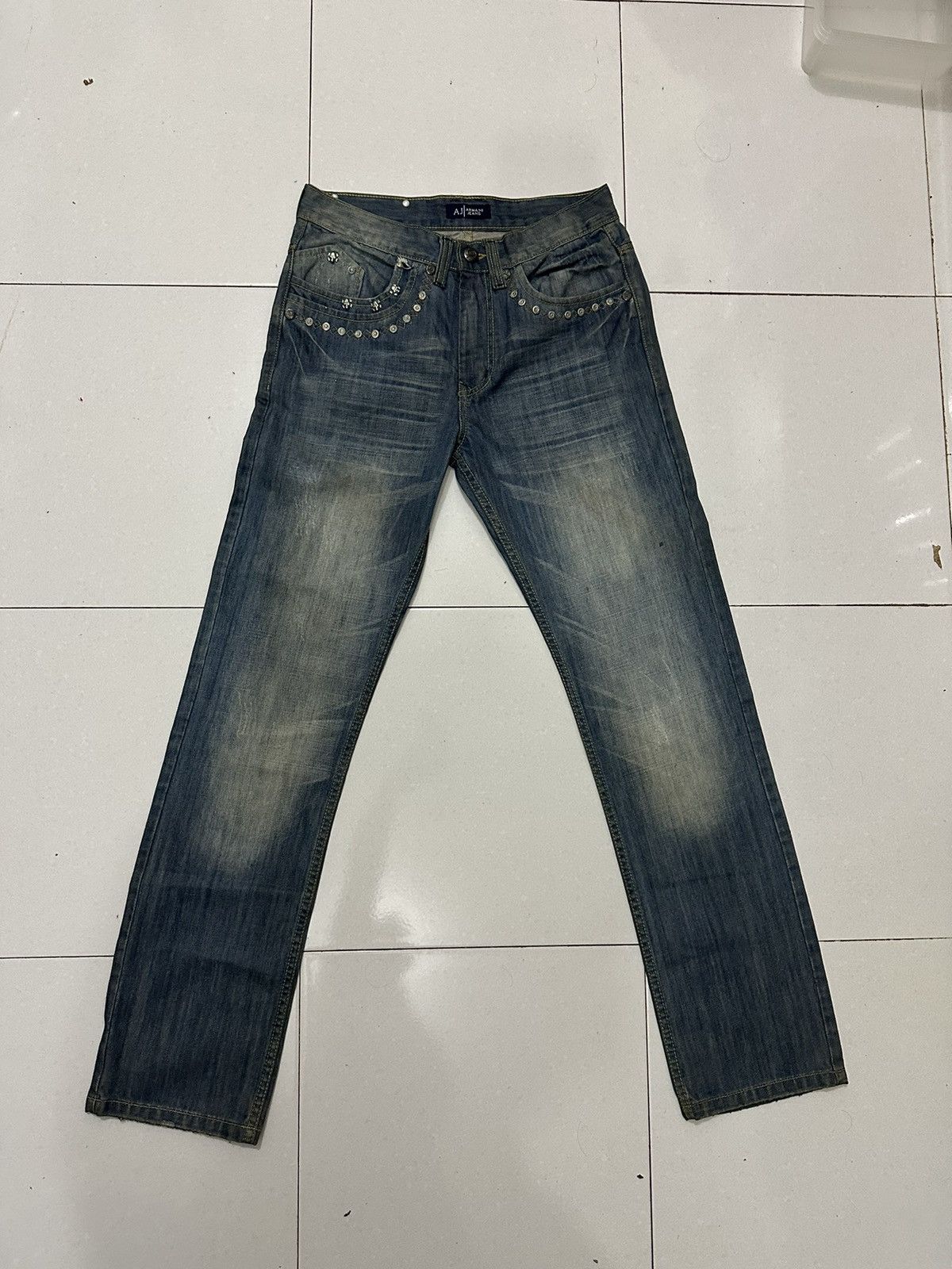 Armani VTG All ARMANI Collection Distressed Denim Size US 31 - 12 Thumbnail