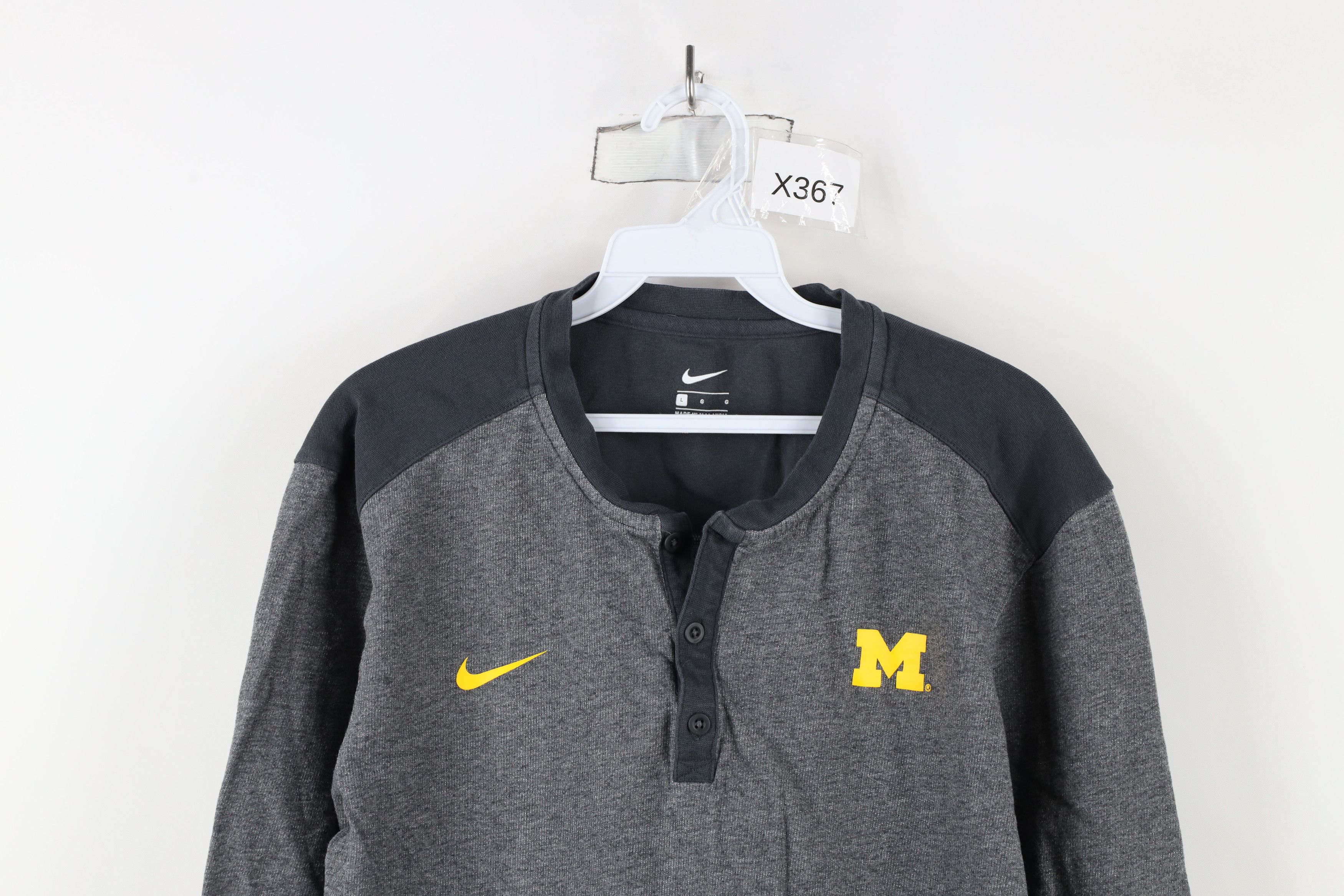 Nike × Vintage Nike University of Michigan Long Sleeve Raglan T-Shirt Size US L / EU 52-54 / 3 - 2 Thumbnail
