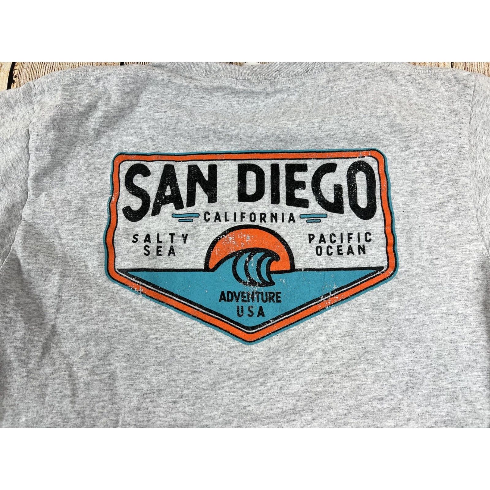 Port & Company Port & Company T-Shirt Men Short Sleeve San Diego California Salty Sea Pacific Ocean Destination Gray M Medium Size US M / EU 48-50 / 2 - 7 Thumbnail