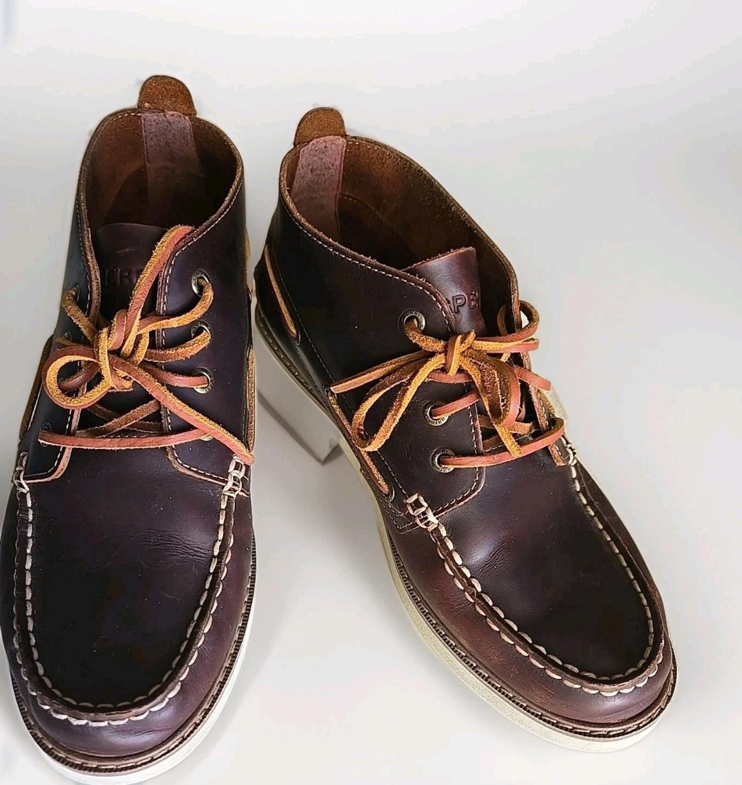 Sperry Sperry Top-Sider Brown Leather Lace-Up Ankle Boots Sz 11 Size US 11 / EU 44 - 1 Thumbnail