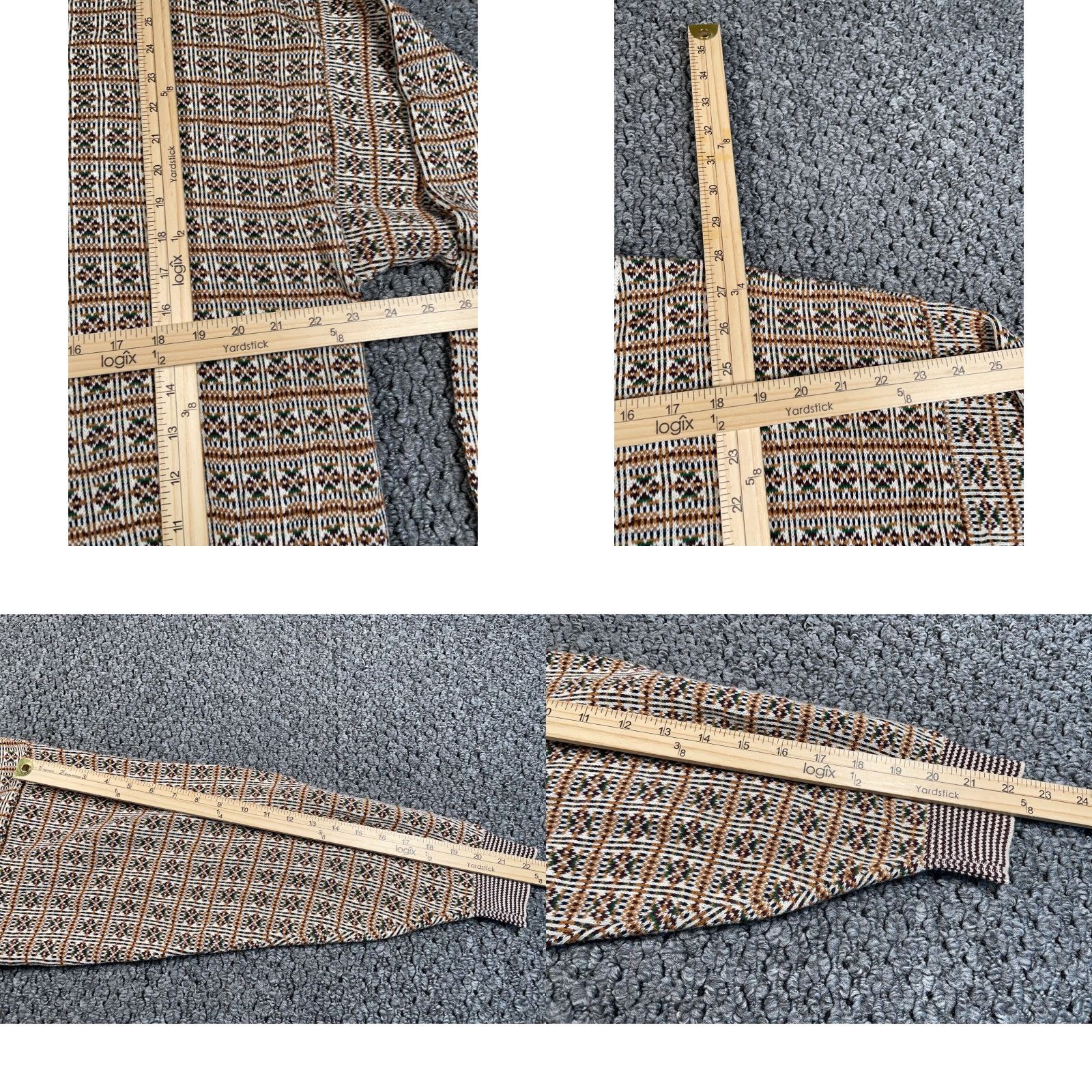 Vintage VINTAGE Geneco Geometric Pattern Sweater Adult Large Brown Chunky-Knit 90s Mens Size US L / EU 52-54 / 3 - 8 Thumbnail