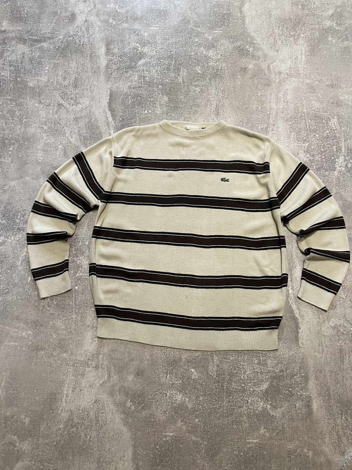 Lacoste Vintage Lacoste Striped Sweater Size US L / EU 52-54 / 3 - 1 Thumbnail