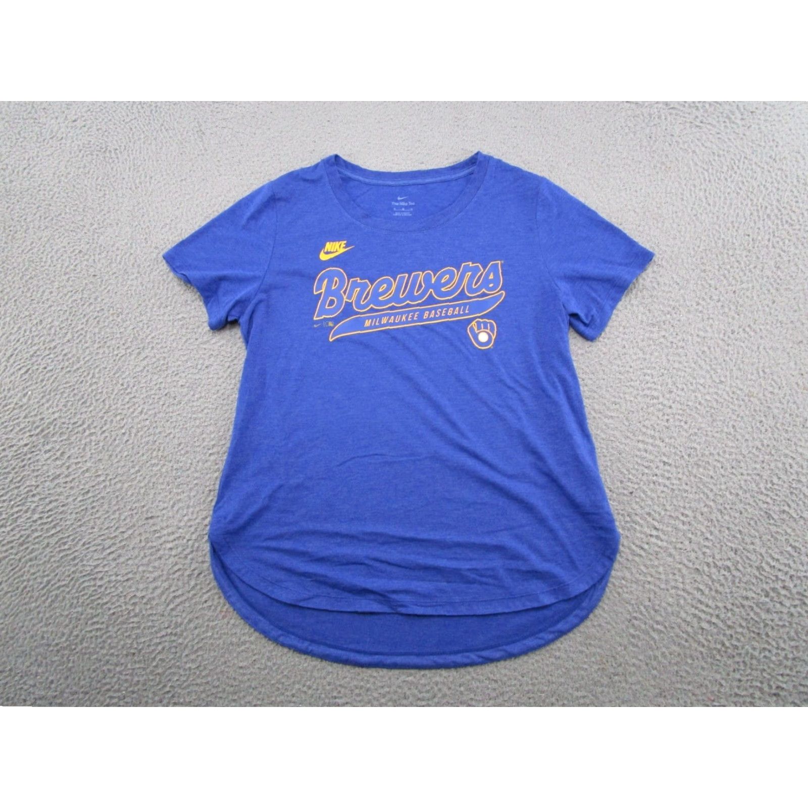 Nike Nike Milwaukee Brewers MLB Short Sleeve T-Shirt Womens M Blue Cotton Shirt Sports 90s Womens Size M / US 6-8 / IT 42-44 - 2 Thumbnail