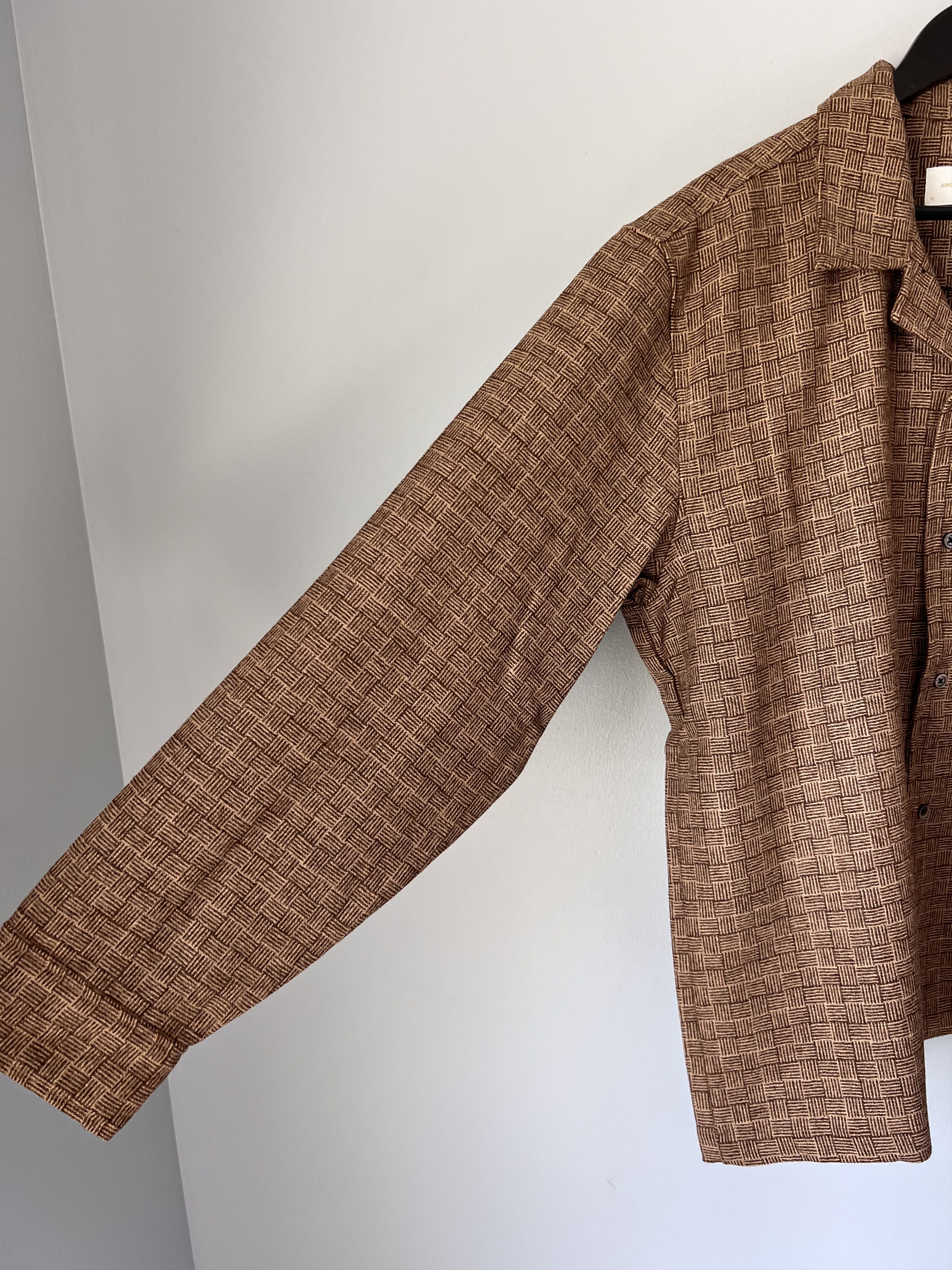 Aime Leon Dore Aime Leon Dore Jacquard Camp Collar Shirt in Brown Size US XL / EU 56 / 4 - 4 Thumbnail