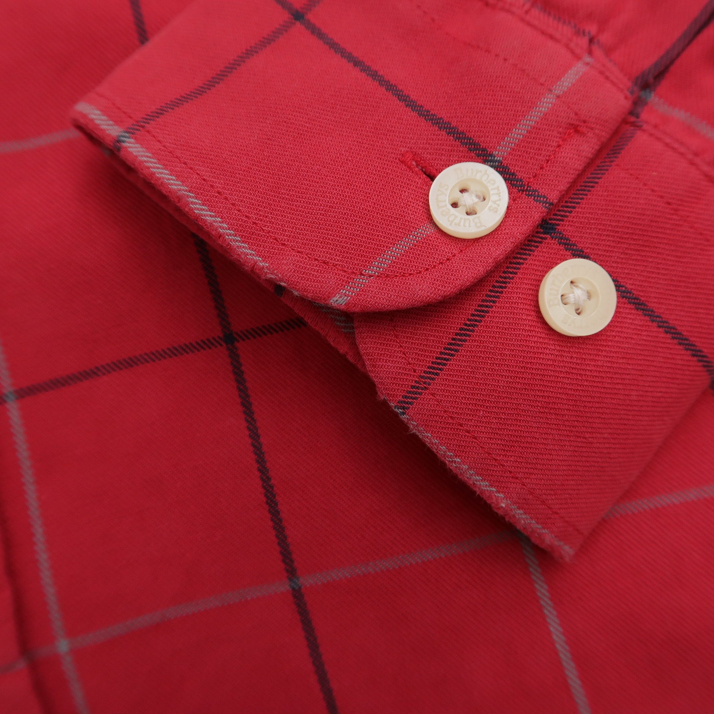 Burberry Vintage 90s Burberry Nova Check Old Red Shirt Size US L / EU 52-54 / 3 - 14 Thumbnail