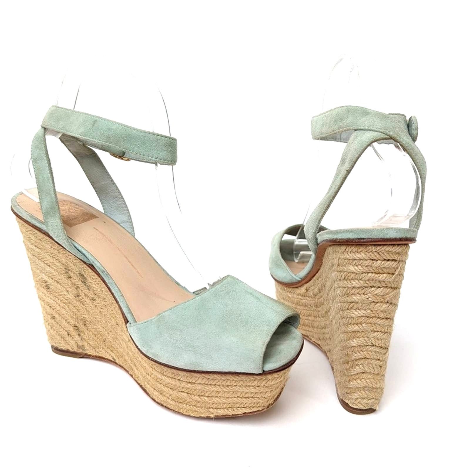 Dolce Vita Dolce Vita Suede Leather Platform Espadrille Wedge Sandals Size US 9 / IT 39 - 3 Thumbnail