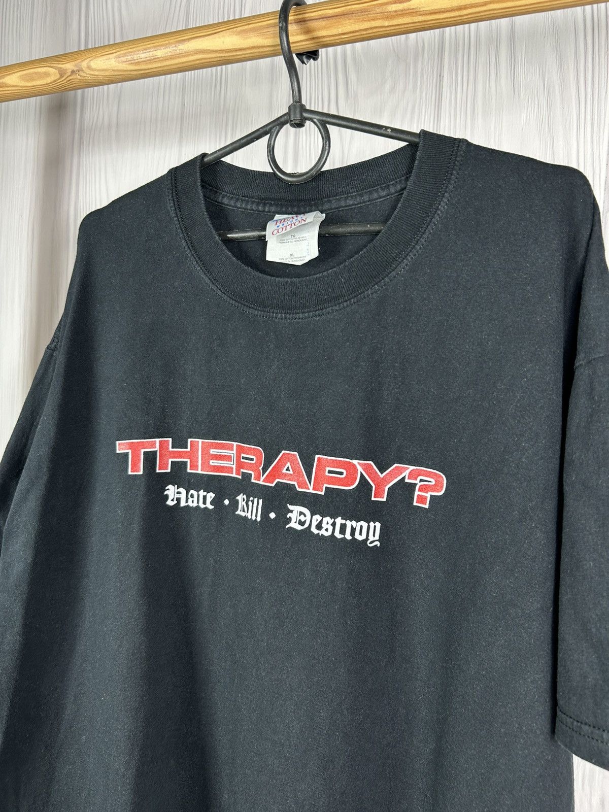 Band Tees Vintage THERAPY? Hate Kill Destroy 2000 Album Rock T-Shirt Size US XL / EU 56 / 4 - 3 Thumbnail